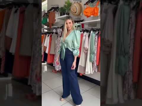 BLUSA VERDE SATIN