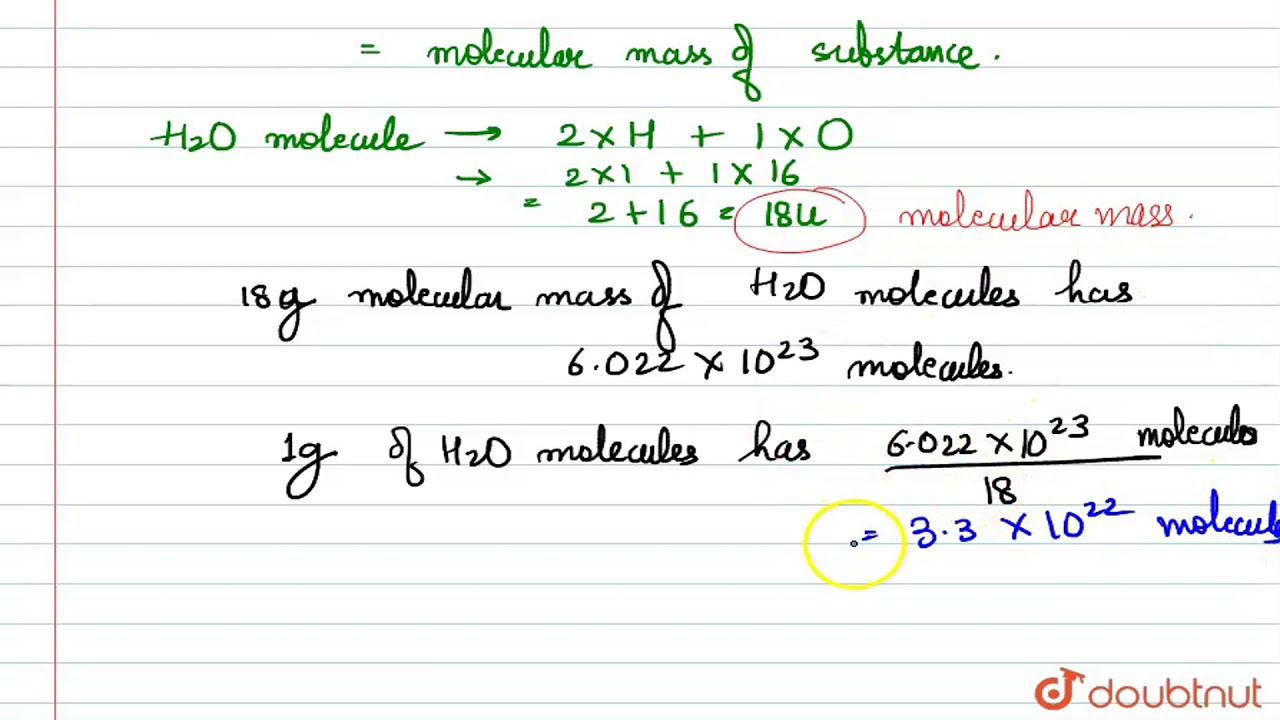 How Many Molecules Are Present In One Gram Molecular Mass Of A Substance Youtube How Many Molecules Are Present In One Gram Molecular Mass Of A Substance Youtube