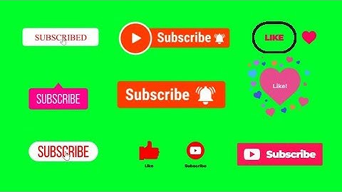 Like & Subscribe Animation - Green Screen Video - Stock Video Footage - No Copyright Animated Videos