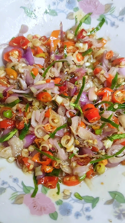 The easiest chili sauce to make | Sambal matah #shorts #sambalmatah #recipe #cooking