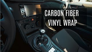 VINYL WRAPPING THE INTERIOR OF MY TOYOTA 86! (CARBON FIBER)