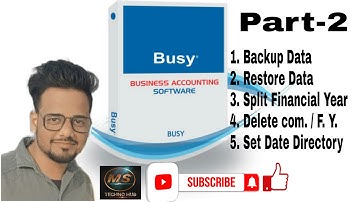 How To Take Backup in Busy Software & Restore Backup,Delete Company in Busy Software,By Monu Solanki