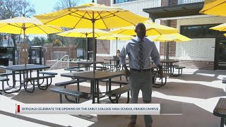 Officials celebrate the opening of downtown Early College High School campus