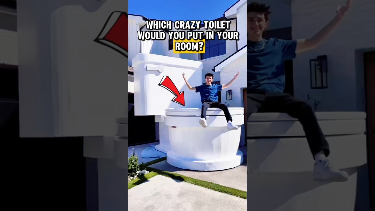 Какой СУМАСШЕДШИЙ унитаз вы бы поставили в своей комнате?! 😳🚽 #шорты #странно #смешно