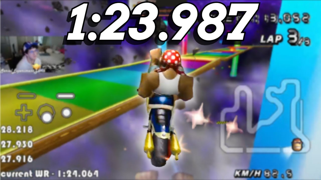 Taking the World Record on Stream - GBA Rainbow Road