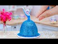 Perfect miniature tsunami elsa princess cake decorating  satisfying tiny frozen cakes ideas