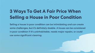 3 Ways To Get A Fair Price When Selling a House in Poor Condition