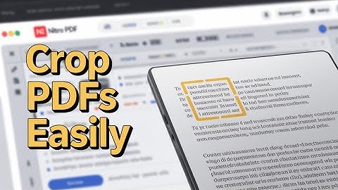 How to Crop PDF file in Nitro [Nitro Pro 8 PDF Tools]