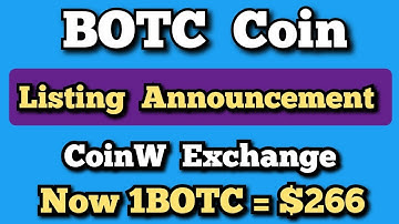 BOTC Coin Listing Coinw Exchange Announcement | BOTC Coin High Voltage Coin