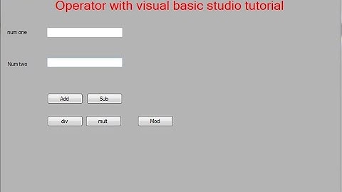 Arithmetic Operator with Vb.net source code