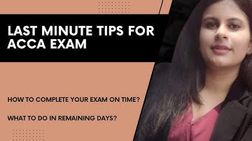 ACCA SBR || LAST MINUTE EXAM TIPS || TIME MANAGEMENT