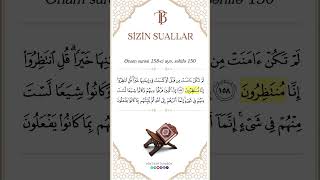 Ənam surəsi 158, səhifə 150 | Bəxtiyar Turabov