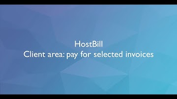 HostBill Client area - Pay for selected invoices