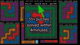 55+ puzzles solved within 4 minutes in flow free game screenshot 5