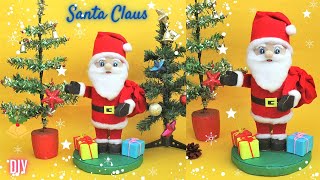 DIY : How to make Santa Claus from Waste Plastic Bottle & Cardboard| Christmas Decoration Ideas