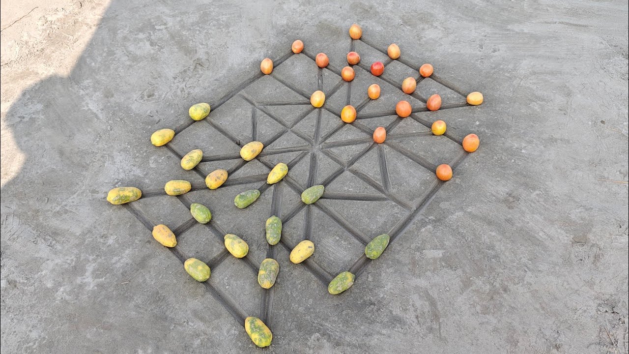 Tomato and lemon challenging game | desi style village game 