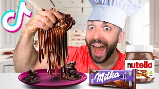 PROVO 3 RICETTE VIRALI DI TIK TOK #25 -*Spaghetti di CIOCCOLATO?!*