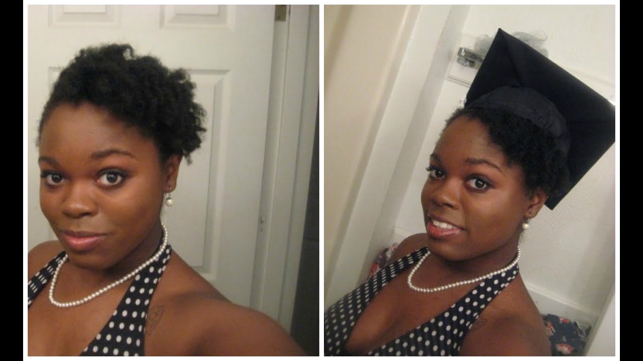 natural hair | easy graduation cap hairstyle | 4c hair | 87pages