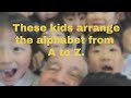 Kindergarten lesson. A to Z group work