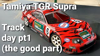 Tamiya TGR, Esso Ultron Supra FS15RB Centax clutch is now adjusted and working. TGX/TG10R nitro rc.