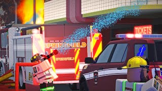 Ep.2  Life as a Fire Fighter (Springfield Edition  Roblox)