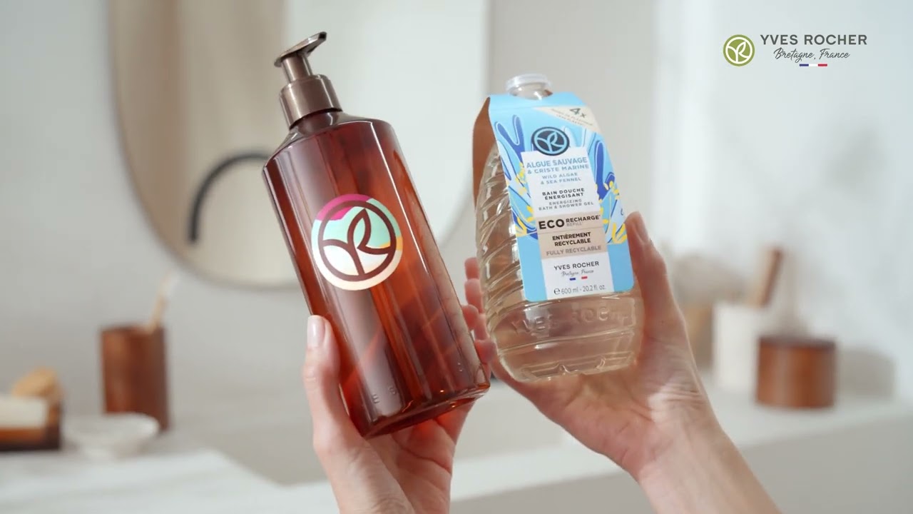 ECOL ECO BATH レモングラス 520ml 2個 Eco-Refill Wild Algae & Sea Fennel Bath & Shower Gel - Yves Rocher