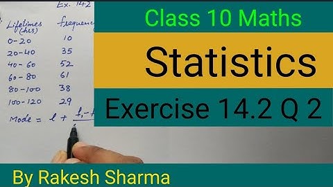 How to find mode in statistics class 10 | How to find mode of grouped data | Exercise 14.2 Q.2