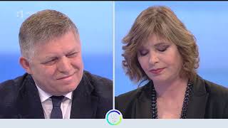 Robert Fico (Smer) a Veronika Remišová (Za ľudí) | O 5 minút 12 v RTVS