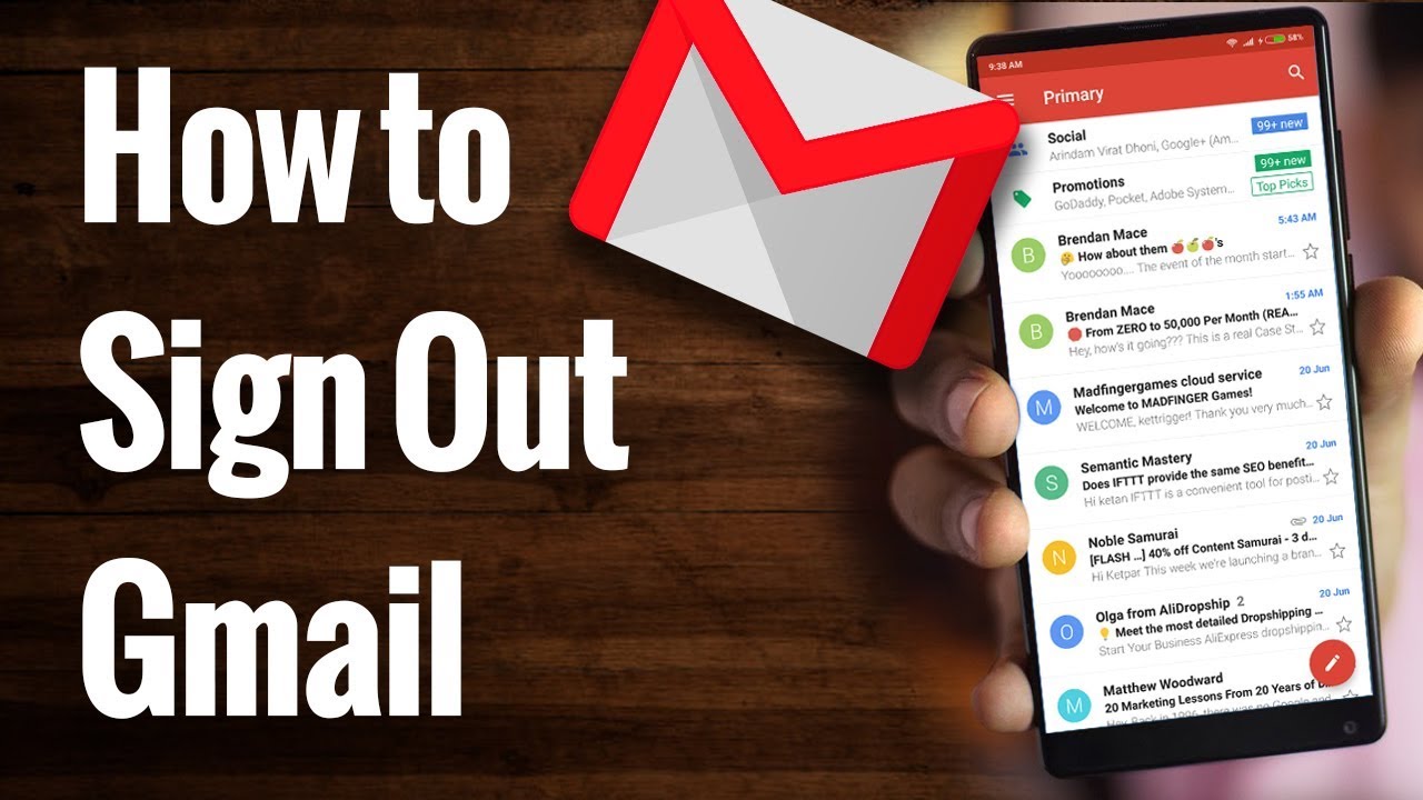 log out of fmail app