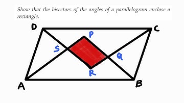 Show that the bisectors of the angles of a parallelogram enclose a rectangle