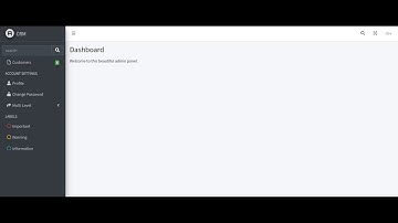 Laravel CRM tutorial 2. How to add AdminLTE admin  dashboard template