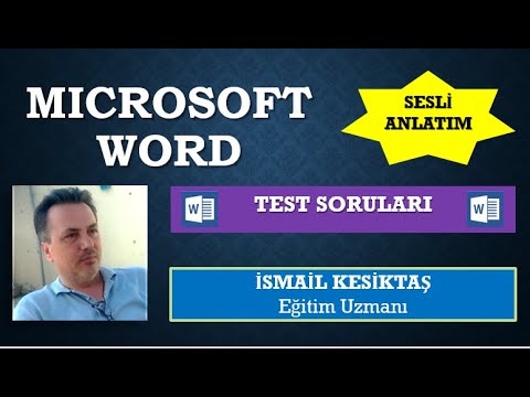 Microsoft Word Sınav Soruları Test Soruları İşletmenlik Sınavı Sesli Anlatım