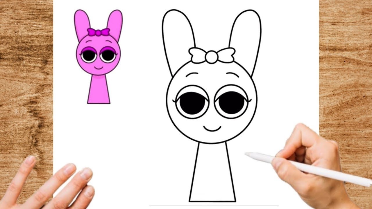 How To Draw PINKI PINK easy | From Incredibox Sprunki
