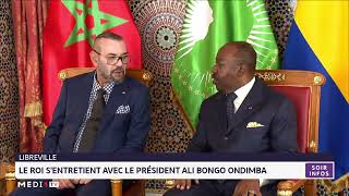 Le Roi Mohammed VI s´entretient à Libreville avec Ali Bongo Ondimba