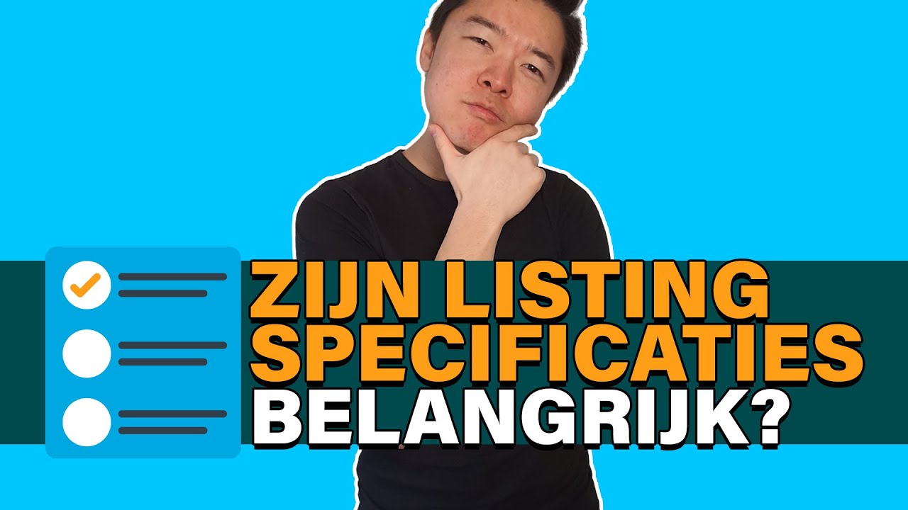 ZIJN SPECIFICATES IN JE LISTING BELANGRIJK? VERKOPEN OP BOL.COM