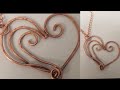 How to make a simple basic rustic wire heart pendant tutorial