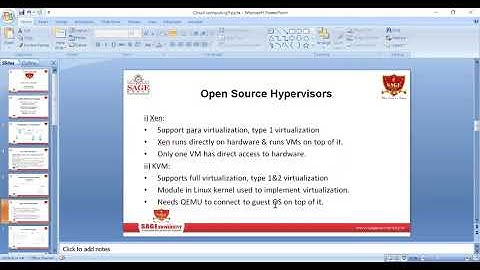 Open source hypervisors -Xen & KVM