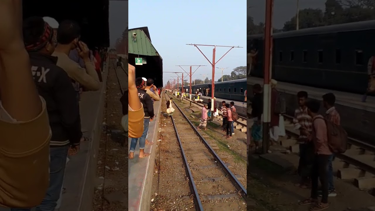 রংপুর রেলস্টেশন ভোট শেষে কর্মস্থলে যাওয়ার জন্য মানুষের ভিড় 