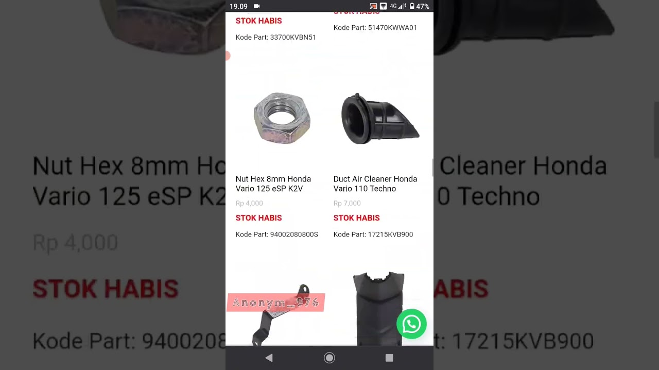 Cara Mengetahui Kode Part Motor Honda 