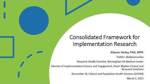 Consolidated Framework for Implementation Research (CFIR)
