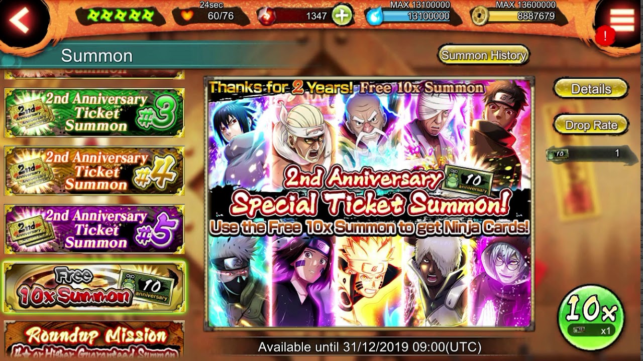 YESSS!! 2nd ANNIVERSARY SUMMONS | Naruto X Boruto Ninja Voltage