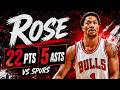 Derrick Rose 22 pts 5 asts vs Spurs 2014-15 season