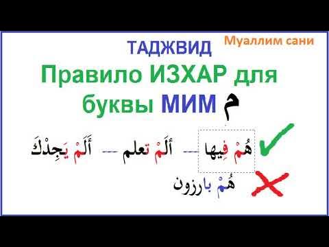 Подсказки в правиле аль-Изхар YouTube