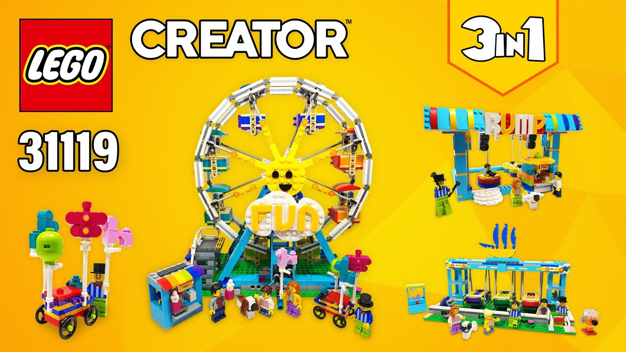 リエルパーテーション LEGO® Creator 3in1 Ferris Wheel (31119) Bumper Car Ride & Swing
