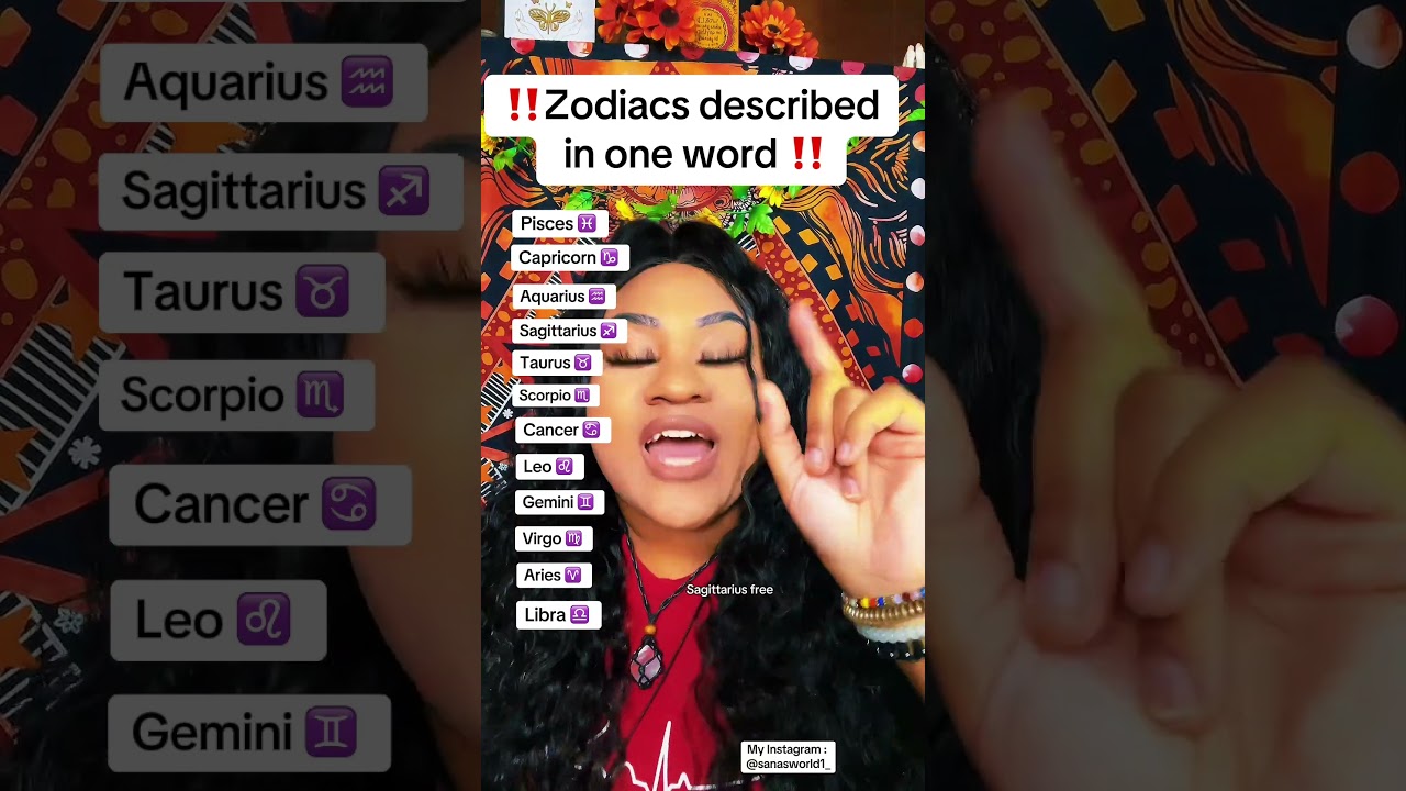 Zodiac signs described in one word... 