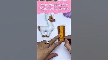 Làm Móc Khóa Vải Nỉ Ngựa Trắng - How To Make A Felt Horse Keychain - Nhe Huynh Handmade #shorts