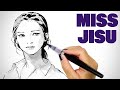 Head Quicksketch with Brush Pens - Miss Jisu Demo