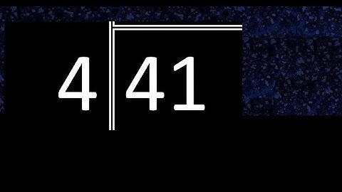Divide 41 by 4 ,  decimal result  . Division with 1 Digit Divisors . Long Division . How to do