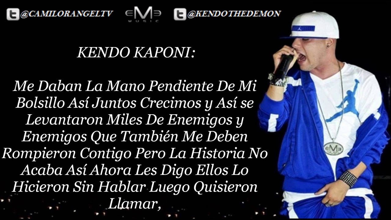 AMIGOS EN LAS BUENAS AMIGOS EN LAS MALAS CON LETRA KENDO KAPONI