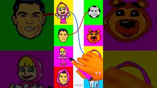 Masha Bear Ronaldo #matching colours🟡🟢🟣🔴 Game🎮🎮 #shorts #viral